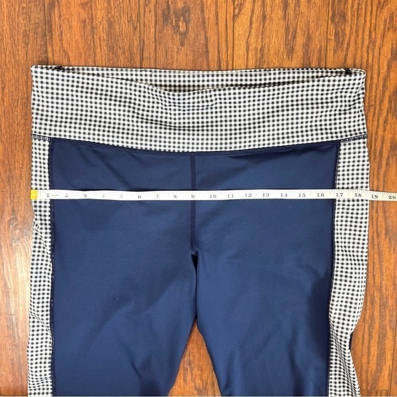 Vineyard Vines Navy Gingham Plaid Athletic Performance Capri Legging Extra Large - Picture 11 of 15